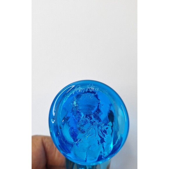 Vintge 1990 Blue Bird Ron Roy Signed Paper Weight Collectible Art Round Base - Picture 7 of 8